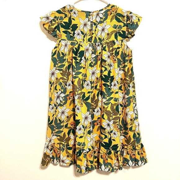 2/$30 Who What Wear - Yellow Floral Babydoll Dress - Picture 7 of 8